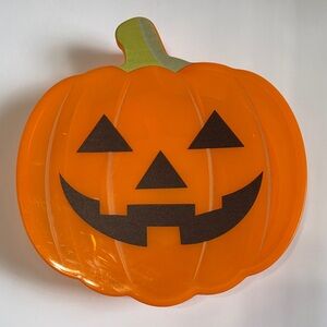 CWC Orange Pumpkin Serving Platter - Festive Jack-O'-Lantern